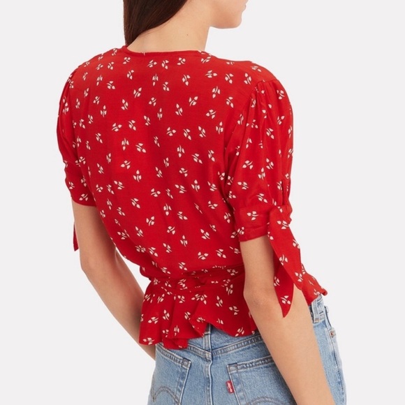 Faithfull the Brand Lucy Wrap Blouse, Small - Picture 3 of 7